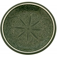 Ляган ручной росписи Зеленый 42 см