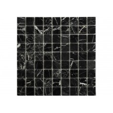 Каменная мозаика  NERO MARQUINA POL 30x30х7 мм