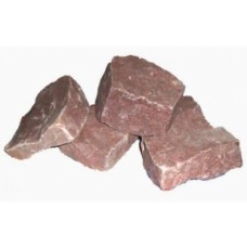 Камень для бани Малиновый кварцит Обвалованный 20 кг (коробка)